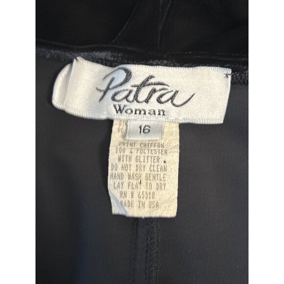 Fairy grunge Black Sleeveless Maxi Velvet Dress By Patra Woman Size 16 Polyester - Picture 5 of 9